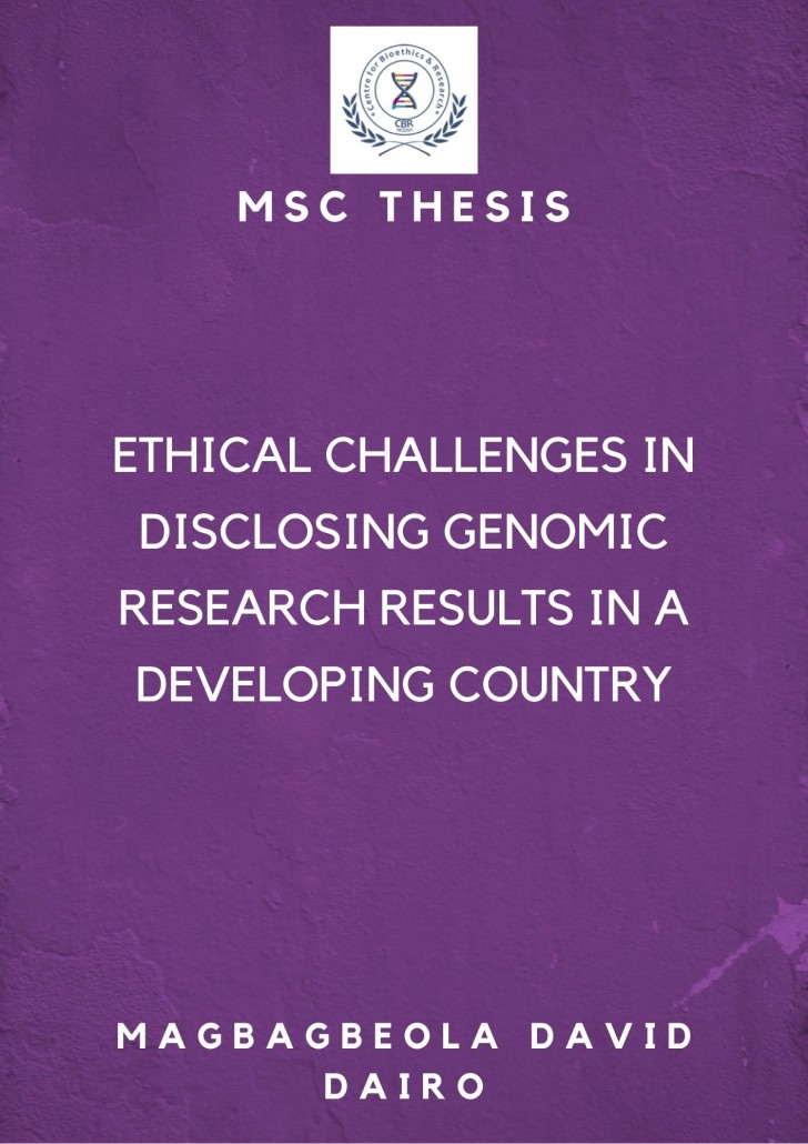 Ethical Challenges in Disclosing Genomic Research Results in a Developing Country