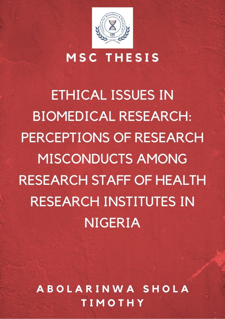 Ethical Issues in Biomedical Research: Perceptions of Research Misconducts Among Research Staff of Health Research Institutes in Nigeria