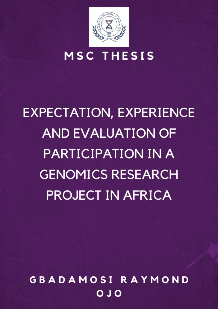 Expectation Experience and Evaluation of Participation in a Genomics Research Project in Africa