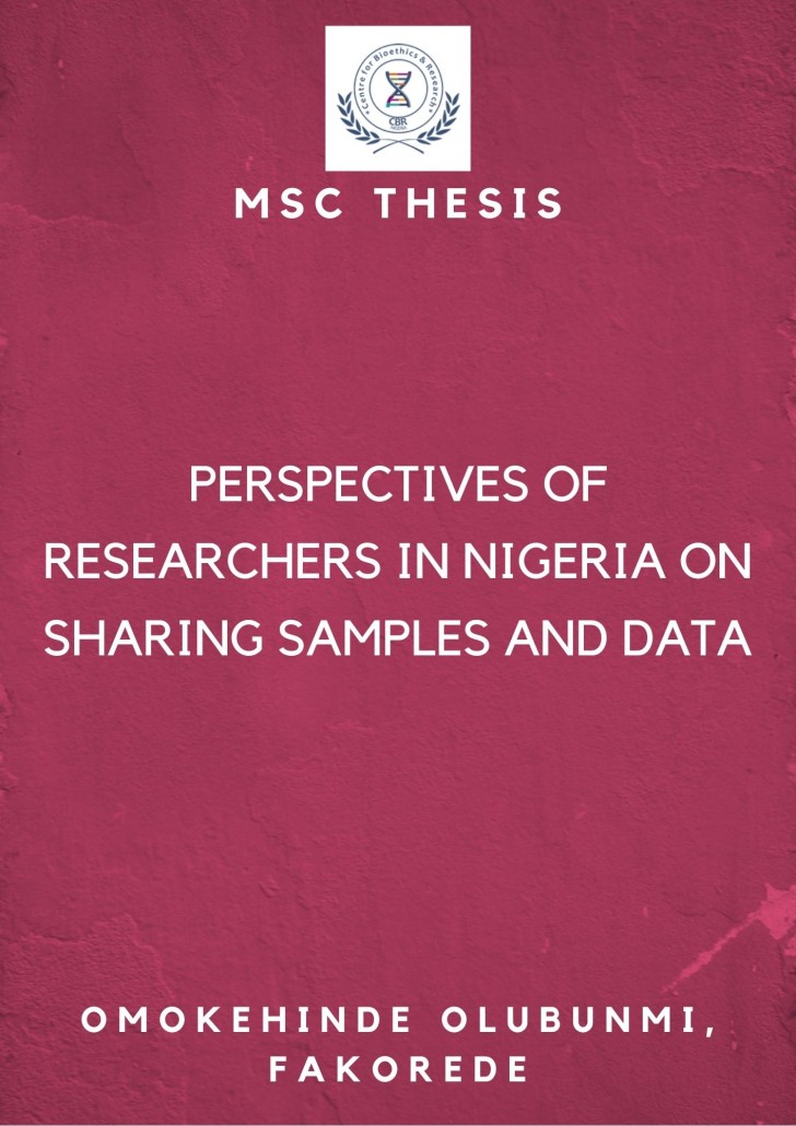 Perspectives of Researchers in Nigeria on Sharing Samples and Data