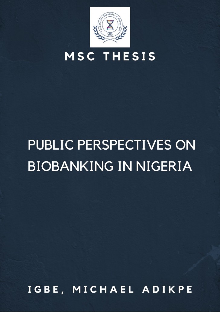 Public Perspectives on Biobanking in Nigeria